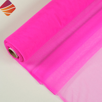 Tissu en tulle de nylon rose clair léger effet illusion, maille de haute qualité, tissu en filet doux pour robes de mariée et de couture