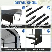 Abri de voiture en acier galvanisé sur mesure, abri de stationnement extérieur en métal, abri de garage résistant au vent, auvent en acier avec toit en acier