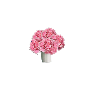 Arrangements d'hortensias artificiels faits main en usine, 5 têtes, légers, pour mariage, décoration de la fête des mères, haute simulation 3D - Product Image 6