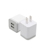 Chargeur USB 10W 5V2.1A à double port, adaptateur d'alimentation universel compact, chargeur mural rapide, prise US, smartphone, voyage