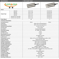 Sensores de Proximidad Capacitivos Serie CRJ de LORDDOM, Detección de Nivel de Líquido, No Metálicos, 10-30VDC, IP67, Salida NPN/PNP, Montaje con Soporte, 20mm