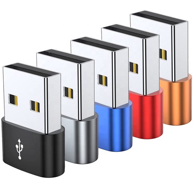USB to USB C Adapter Type C Female to a Male Charger Converter for Apple Watch iPhone 14 13 12 11 Samsung Galaxy S23 S22 S21