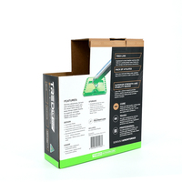 Carton d'affichage commercial ondulé avec languette de suspension, emballage alimentaire recyclé, pelliculage brillant ou mat