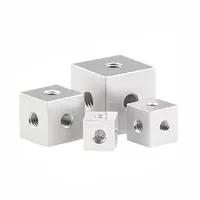 Bagian Pengikat Braket Printer 3D M8 M10 Konektor Blok Mur Kubus Sekrup Mur Aksesoris DIY Fitting Umum