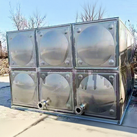 Réservoir d'eau rectangulaire en acier inoxydable 304 de type assemblé par boulons, capacité 10 000 litres