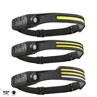 Linterna frontal para bicicleta, luz LED superbrillante con sensor de movimiento, reflector de advertencia, recargable por USB, IP54 para exteriores