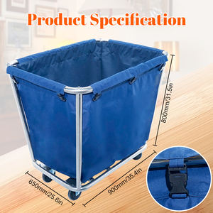 DaoSheng 헤비 듀티 호텔 룸 서비스 장비 하우스 키핑 스테인레스 스틸 청소 카트 트롤리 세탁 트롤리 - Product Image 2