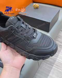 Amani 2025 Zapatillas Casuales con Cordones para Hombre Color Caqui, Suela Plana, Zapatos para Caminar, Cuero Genuino de Vaca, Logotipo Personalizado, Gran Venta - Product Image 4