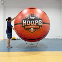 Ballon de basket gonflable géant de 2 m (6,5 pi) avec logo personnalisé, modèle publicitaire réaliste pour tournoi/marque/événement