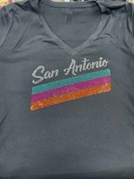 Motifs de transfert en cristal Coyote Bling 2026 pour T-shirts, logo d'équipe de basketball, décalcomanies thermocollantes San Antonio, appliques et patchs