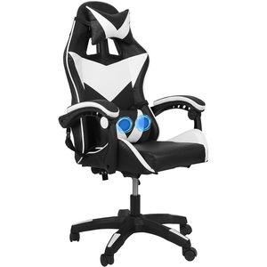 Chaise de jeu blanche de massage ergonomique, moderne <span class=keywords><strong>et</strong></span> élégante <span class=keywords><strong>Fauteuil</strong></span> de joueur pivotant populaire <span class=keywords><strong>Fauteuil</strong></span> de bureau d'ordinateur en cuir de luxe - Product Image 1