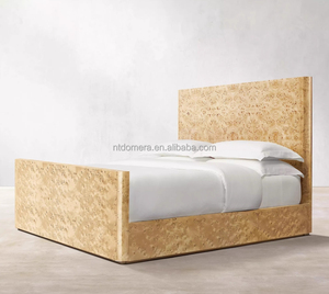 Amerikanisches Modernes Doppelbett aus Massiver Eiche mit Baumrinden-Design, Schlafzimmer-Set mit Weichbett - Product Image 4
