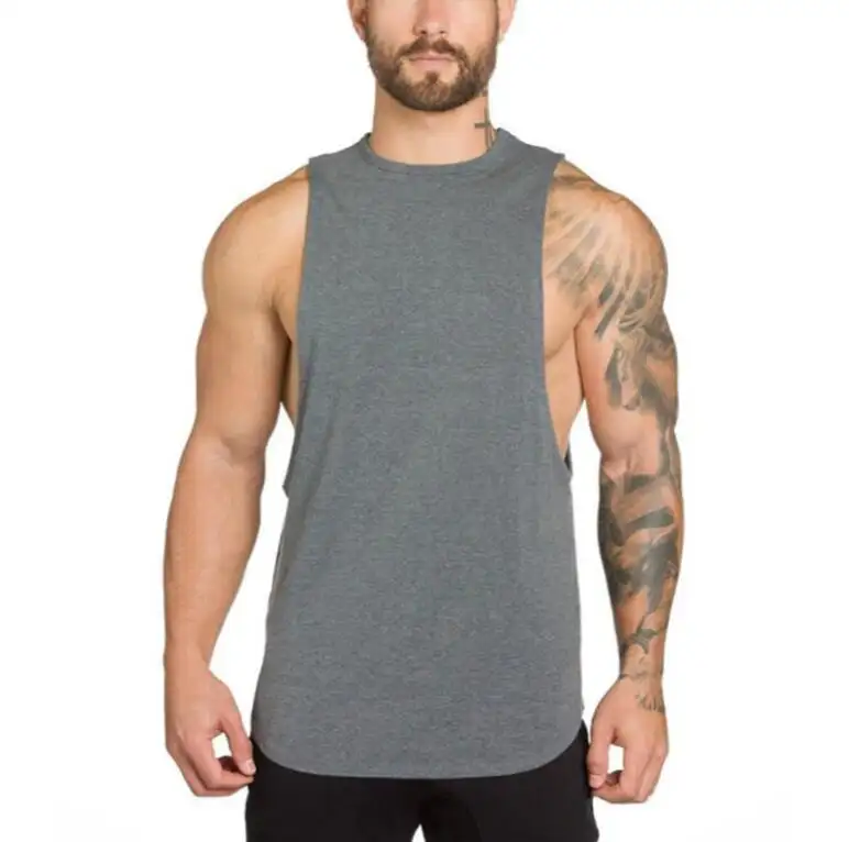 Men's tank tops Custom logo quick-dry T shirt Gym vest tank top shirt for men
