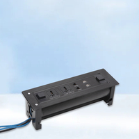 Prise de courant rotative électrique, prise de bureau dissimulée avec ports USB, prise motorisée escamotable