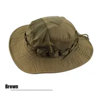 Topi Boonie Taktis Kamuflase Luar Ruangan untuk Berburu, Kelautan, Hutan, Bahan Katun