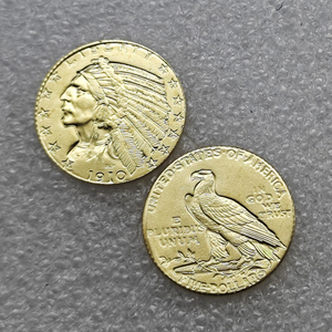Pièces de monnaie commémoratives de 5 dollars des États-Unis de 1907 à 1929, « Indian Head - Quarter Eagle », cadeaux, décoration de la maison - Product Image 3
