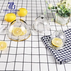 Mini <span class=keywords><strong>plat</strong></span> à beurre transparent <span class=keywords><strong>en</strong></span> cristal avec couvercle <span class=keywords><strong>cloche</strong></span> <span class=keywords><strong>en</strong></span> <span class=keywords><strong>verre</strong></span> dôme de bocal à bonbons avec base de plaque dôme de citron <span class=keywords><strong>en</strong></span> <span class=keywords><strong>verre</strong></span> clair - Product Image 4