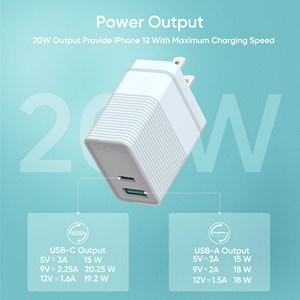 อะแดปเตอร์ชาร์จโทรศัพท์มือถือ <span class=keywords><strong>VIDVIE</strong></span> Private Compact Square QC3.0 PD 20W USBC ชาร์จเร็ว - Product Image 5