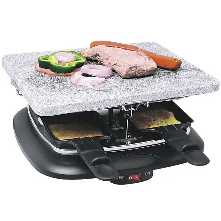 portable mini raclette and stone grill