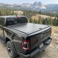 Bâche de benne télescopique rétractable noire en alliage d'aluminium pour Dodge RAM1500 5.7ft 2009+ Pick-up, sans perçage, avec clé/portillon arrière