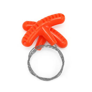 Scie à fil avec poignée en PP pour extérieur, 10 pouces, en acier inoxydable, outil de survie pour le camping, scie de poche noire et orange pour couper les mauvaises herbes - Product Image 3