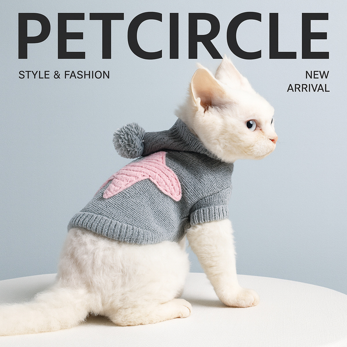 Suéter estilo nórdico con estrella de mar - gris claro