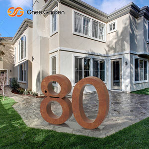 Boîte aux lettres numérique en acier Corten autoportante, résistante à la rouille, pour jardin extérieur et appartement, personnalisable 1500x1800mm Gnee Garden - Product Image 6