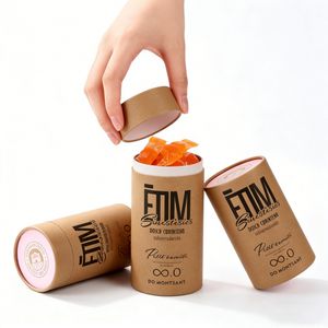 Tube Cylindrique en Carton Kraft Écologique en Gros, Boîte Ronde en Papier Kraft Brun Recyclable pour Aliments et Cadeaux - Product Image 1