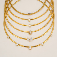 2026 SET KALUNG VINTAGE BARU MOTIF DAUN AIR MATA UNGGULAN MODEL SNAKE BONE MEWAH Dazan INS Lapis Emas 18K PVD Baja Tahan Karat Perhiasan Wanita Hadiah
