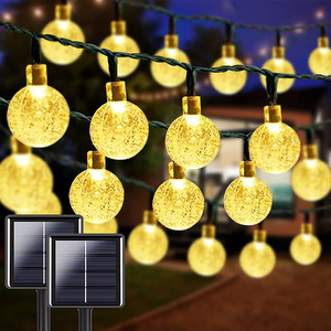 30LED Lanterne Boule de Cristal Imperméable pour Extérieur IP65 <span class=keywords><strong>Guirlande</strong></span> Lumineuse <span class=keywords><strong>Solaire</strong></span> avec Lampe de Fée Décoration de Jardin de Noël - Product Image 2