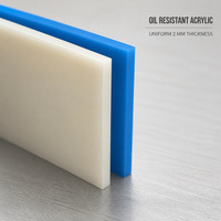 Plaque acrylique de 2 mm, résistante à l'huile, panneau en plastique transparent bleu, pour découpe et fabrication