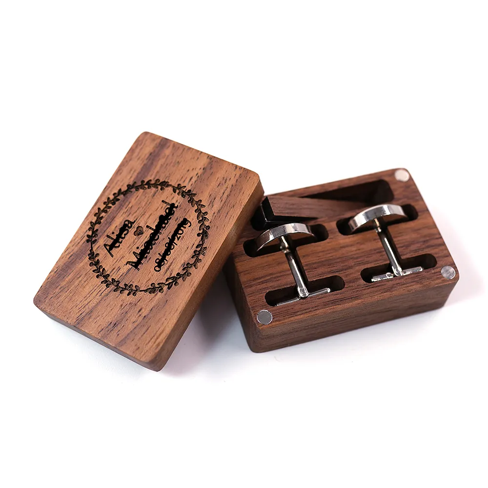 Jachon-mancuerna de madera personalizada para hombre, barata, venta al por mayor