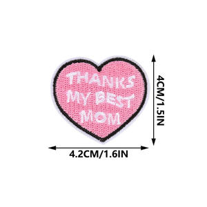 Vente flash - Adorables mini patchs brodés à repasser sur le thème <span class=keywords><strong>de</strong></span> la fête des mères, <span class=keywords><strong>de</strong></span> la Saint-Valentin et des fêtes pour la décoration DIY - Product Image 2