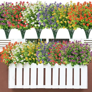 Fleurs de lotus d'eucalyptus et arbustes de verdure résistants aux UV décoration de jardin intérieur/extérieur pour les fêtes - Product Image 2