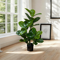 Plante Artificielle la Plus Vendue : Ficus Elastica Tropical Artificiel en Pot – Décoration, Cadeau de Mariage et de Remise de Diplôme
