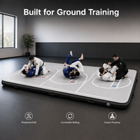 Tapis de BJJ gonflable commercial en Drop Stitch avec PVC de 10 cm et logo personnalisé, tapis d'entraînement de Jiu Jitsu pour académies et dojos de BJJ