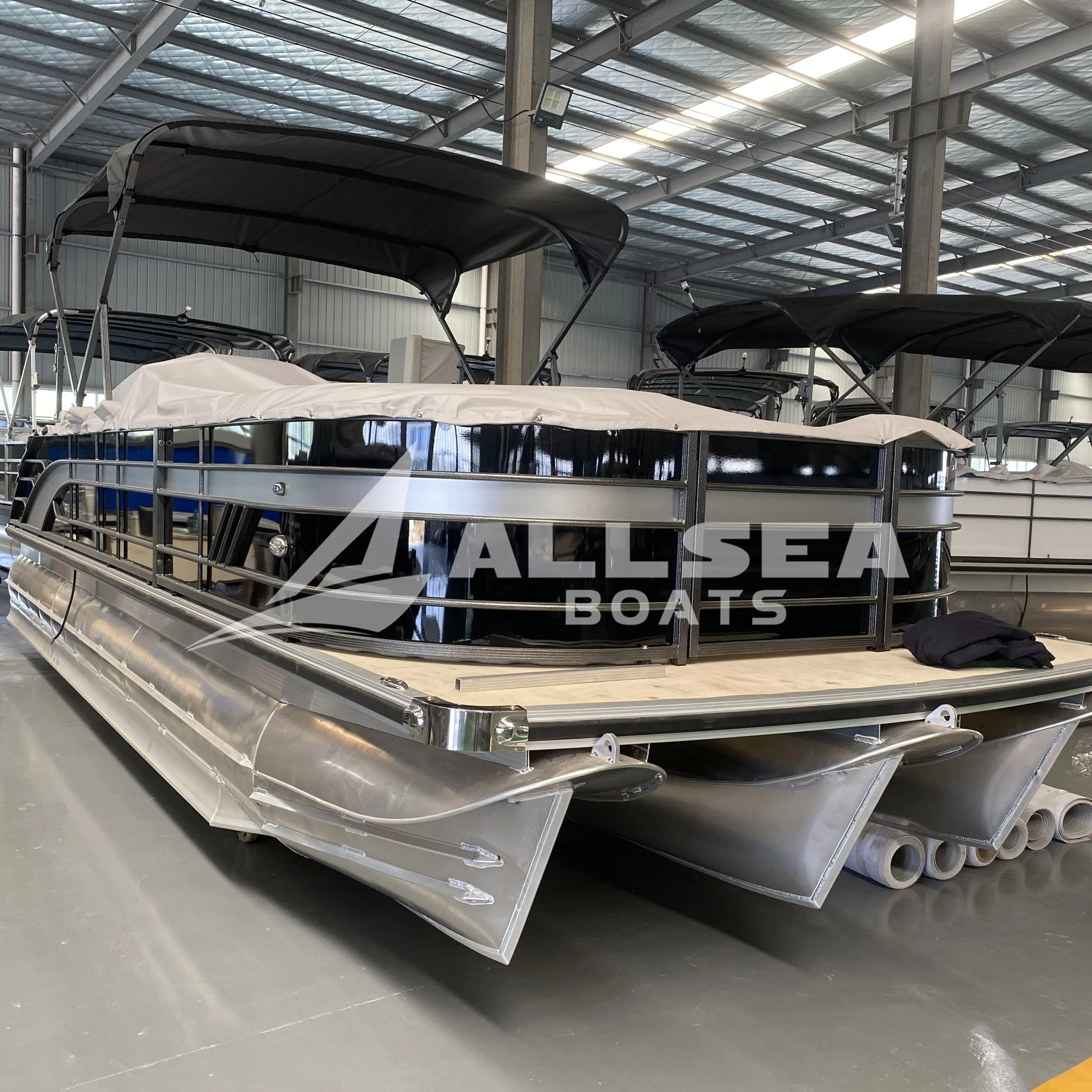 Allsea 30ft/9m China Factory Aluminum Family Friends Gathering Passengers Sightseeing Pontoon Boat for Sale