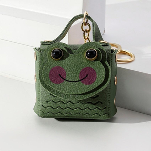 QY <b>Cute</b> Cartoon Frog Earphone Case Coin <b>Purse</b> Keychain Bag Charm Pendant Car Accessories for Women Girls - Product Image 6