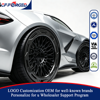 Prix d'usine MV FORGED DM1292 Jantes forgées en carbone noir à deux pièces, 20 pouces à l'avant, 21 pouces à l'arrière, 5x120 pour Chevrolet Corvette Z06 C8
