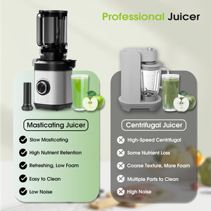 Low Speed High Yields Rate Centrifugal Masticating Juicer Extractor <b>Machine</b> Commercial Electric Household Self Cleaning Reverse - Product Image 4