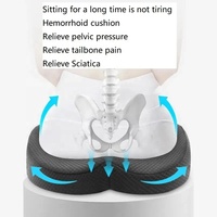 Coussin de siège orthopédique en mousse à mémoire de forme pour hémorroïdes, coccyx et prostate, 1 pièce
