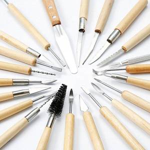 Gốm cầm tay Tùy chỉnh công cụ đất sét với túi để điêu khắc tự làm thủ công. - Product Image 6