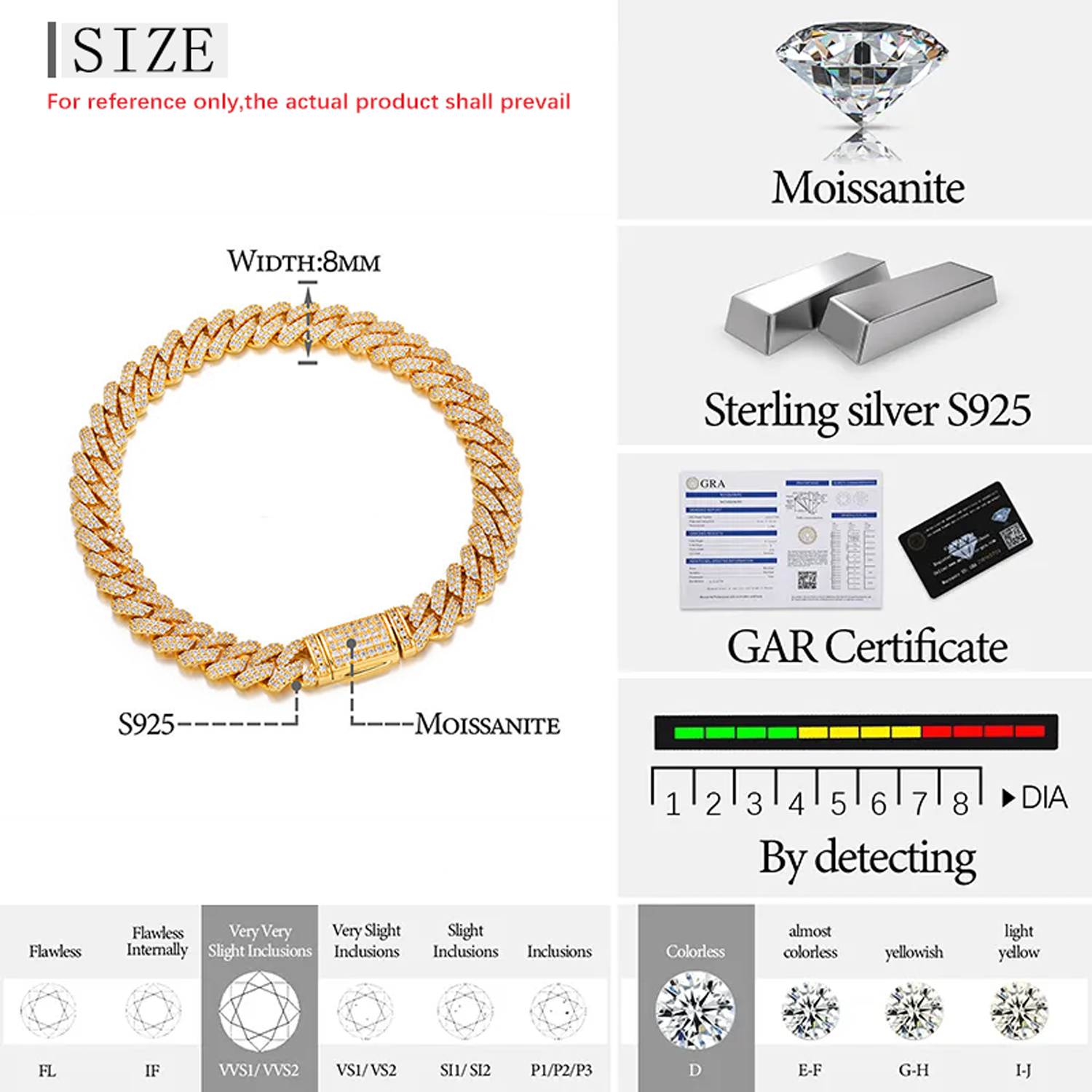 8mm-gold-2 row stone