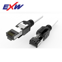 Grosir kabel jaringan Cat8 massal 40Gbps, LSZH terlindung dengan Boot tanpa batang, hitam/biru/abu-abu/kuning, untuk jaringan 40G kecepatan tinggi