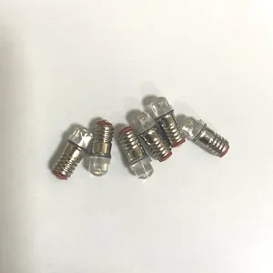 E5ウォームホワイトLEDスパイラル電球とブラケットベースE5 E5.5 12V-14V (モデルトレインレイアウト用)