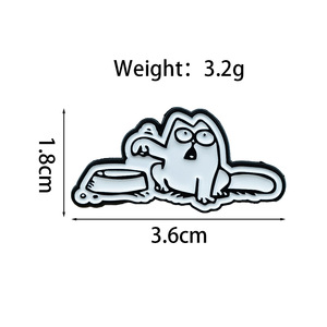 Broche en émail mignonne <span class=keywords><strong>de</strong></span> <span class=keywords><strong>Simon</strong></span>'s Cat, broche amusante <span class=keywords><strong>de</strong></span> <span class=keywords><strong>chat</strong></span> <span class=keywords><strong>de</strong></span> dessin animé pour les amoureux des chats - Product Image 6