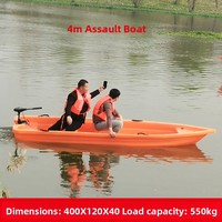 Bateau de pêche gonflable en polyéthylène, stable, double couche, en caoutchouc épaissi, capacité 5 personnes