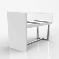 Aménagement de magasin d'optique avec éclairage, vitrine à lunettes, tiroirs pour opticien