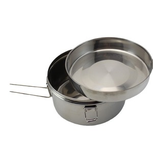 ShunXun Stainless Steel <b>Round</b> Lunch <b>Box</b> 16cm Double Layer With Compartment For Students - Product Image 4