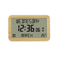 Mini réveil LED de bureau moderne Écran LCD Nouveau réveil numérique multifonction Snooze Veilleuse bleue Calendrier Réveil intelligent